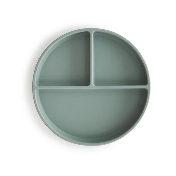 Mushie Silicone Suction Plate - Cambridge Blue