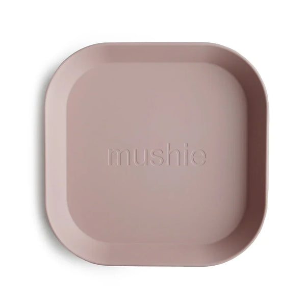 Mushie Square Dinnerware Plates Set of 2 - Blush