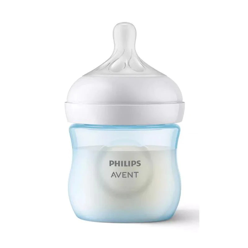 Avent Natural Baby Bottle With Natural Response Nipple - Blue Baby Gift Set With Snuggle