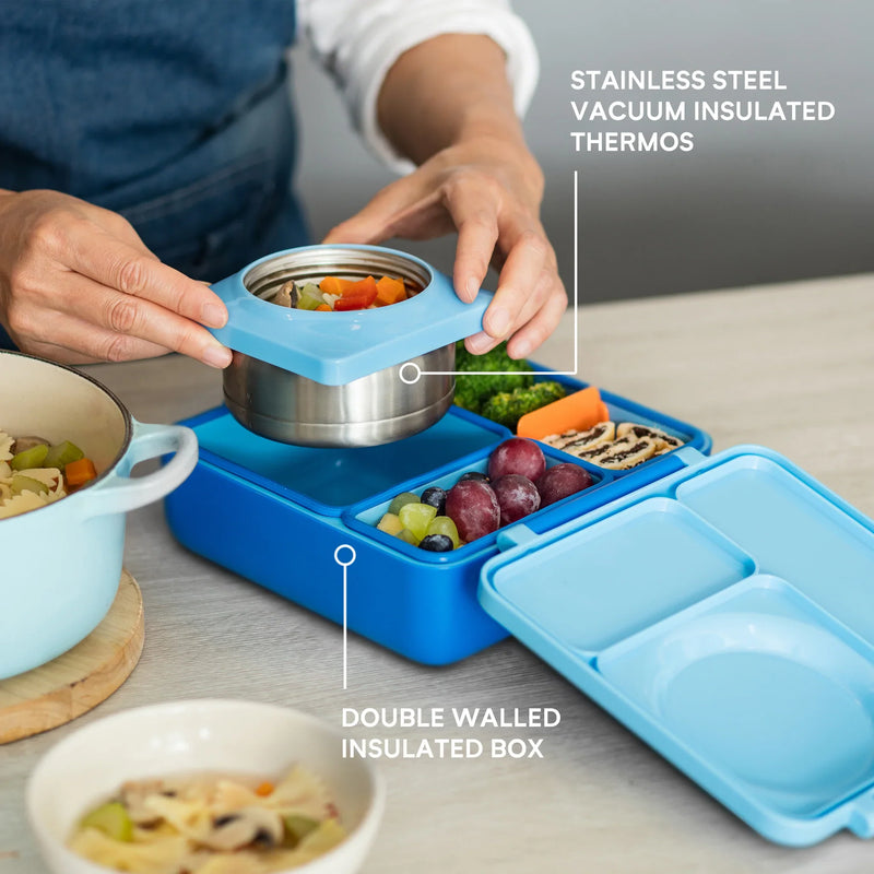 OmieLife OmieBox Insulated Hot & Cold Bento Box - Blue Sky