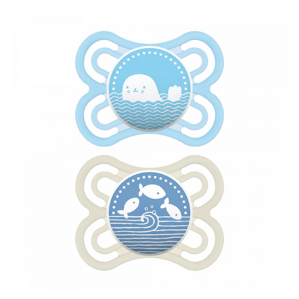 Mam Perfect Pacifier, 0-6 Months, Double Packs Boy