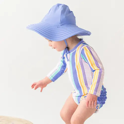 Ruffle Butts Periwinkle Blue Swim Hat