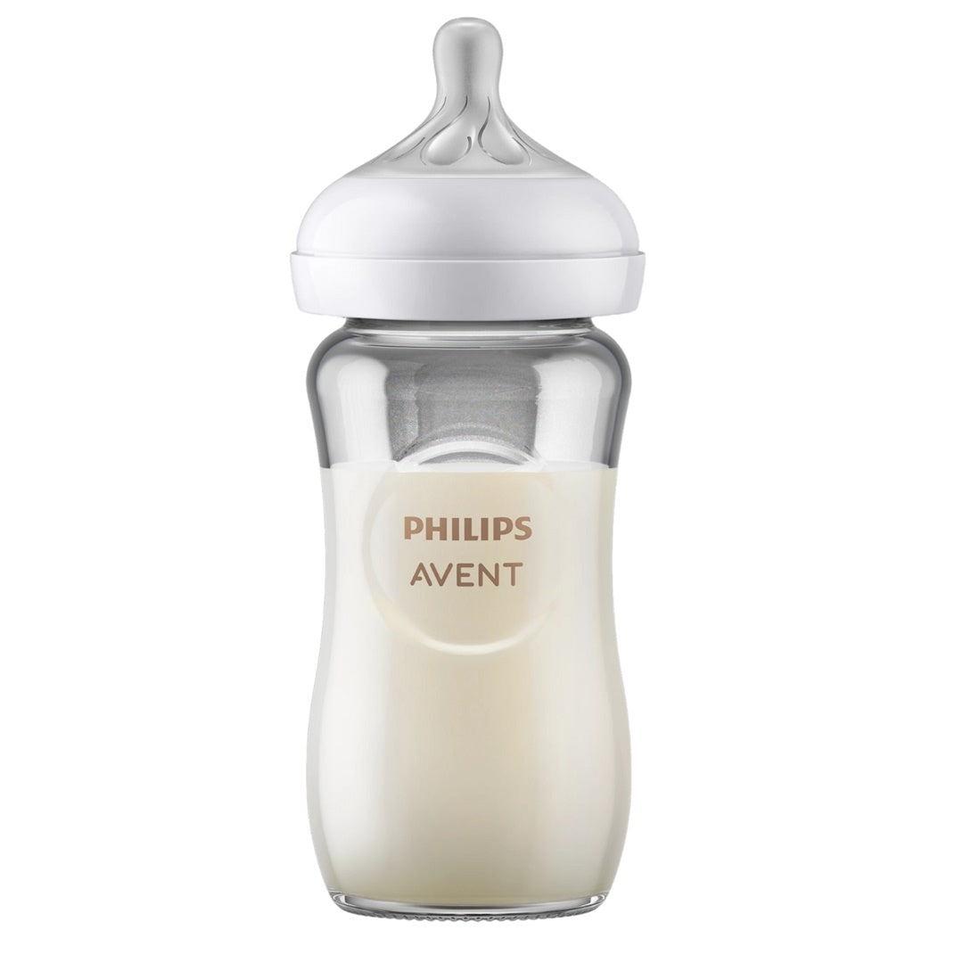 Philips Avent 3pk Glass Natural Baby Bottle with Natural Response Nipple Clear 8oz