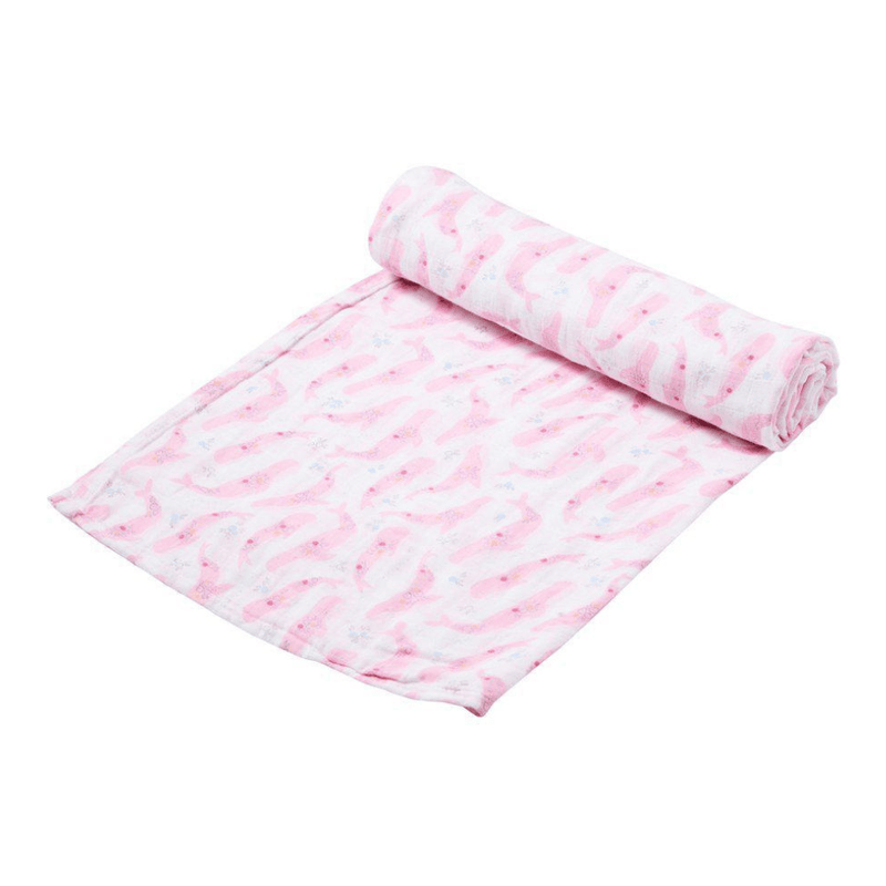 Angel Dear Swaddle Blanket Pink Whale