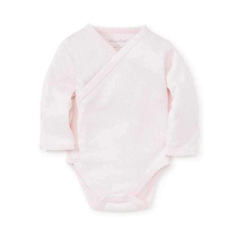 Kissy Kissy Pointelle Long Sleeve Bodysuit Pink