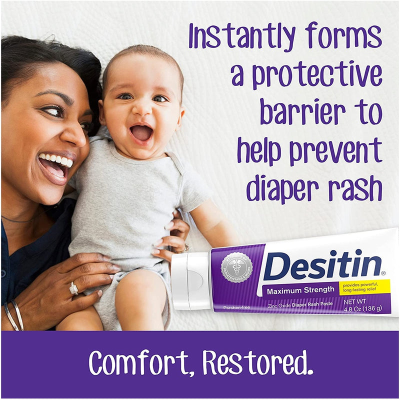 Desitin Maximum Strength Baby Diaper Rash Cream With Zinc Oxide  4.8 Oz