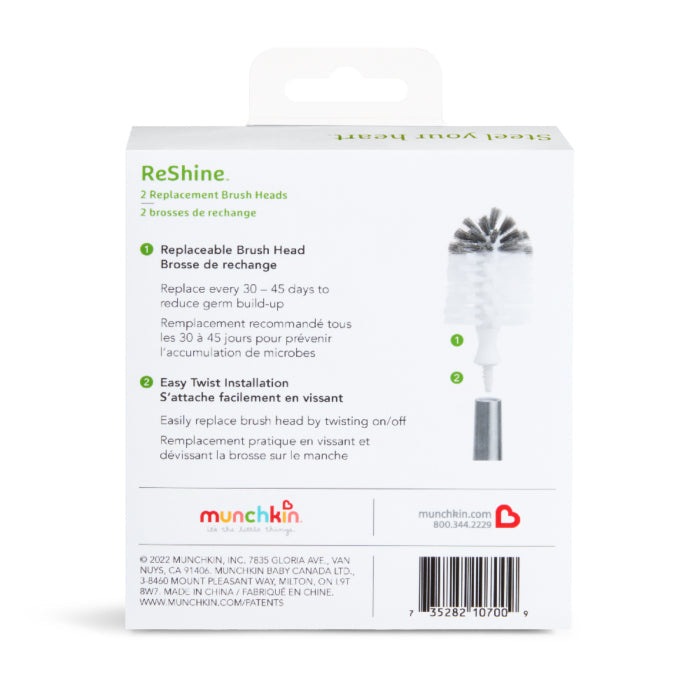 Munchkin Reshine Replacement Brush Heads