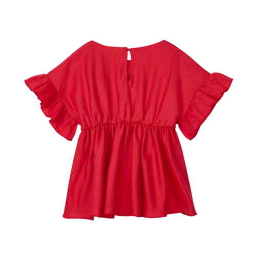 Mayoral Ruffled Sleeves Blouse Girl Poppy