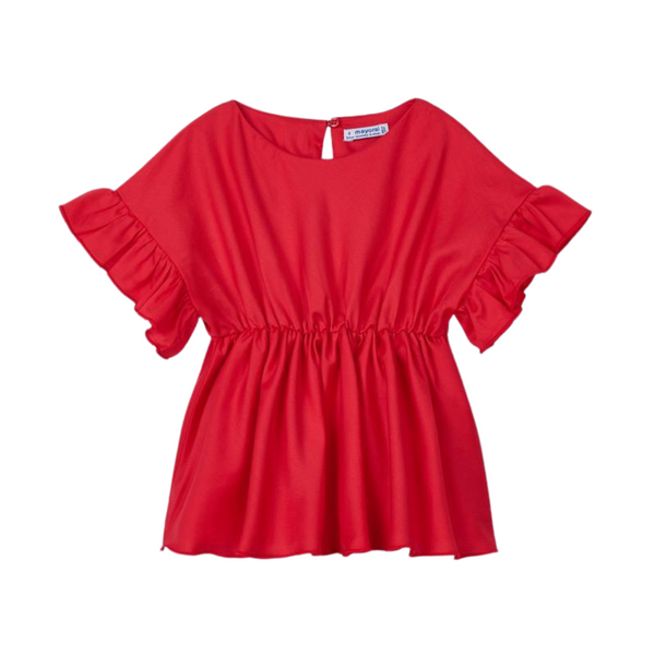 Mayoral Ruffled Sleeves Blouse Girl Poppy