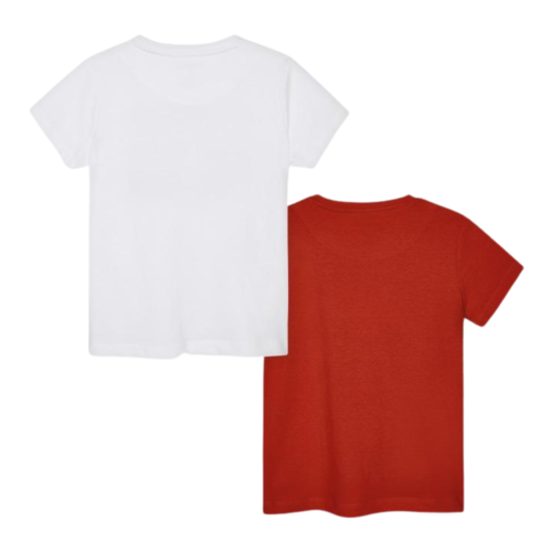 Mayoral Set Of 2 T-Shirts Boy Cyber Red