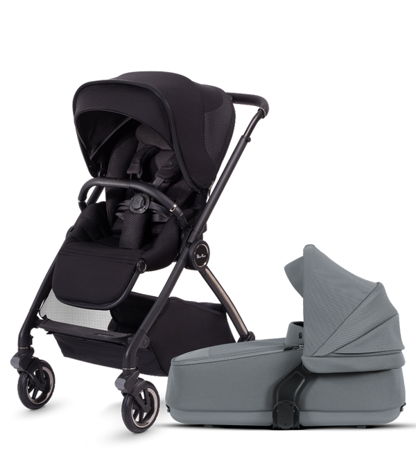 Silver Cross Dune + Bassinet Bundle Black & Grey