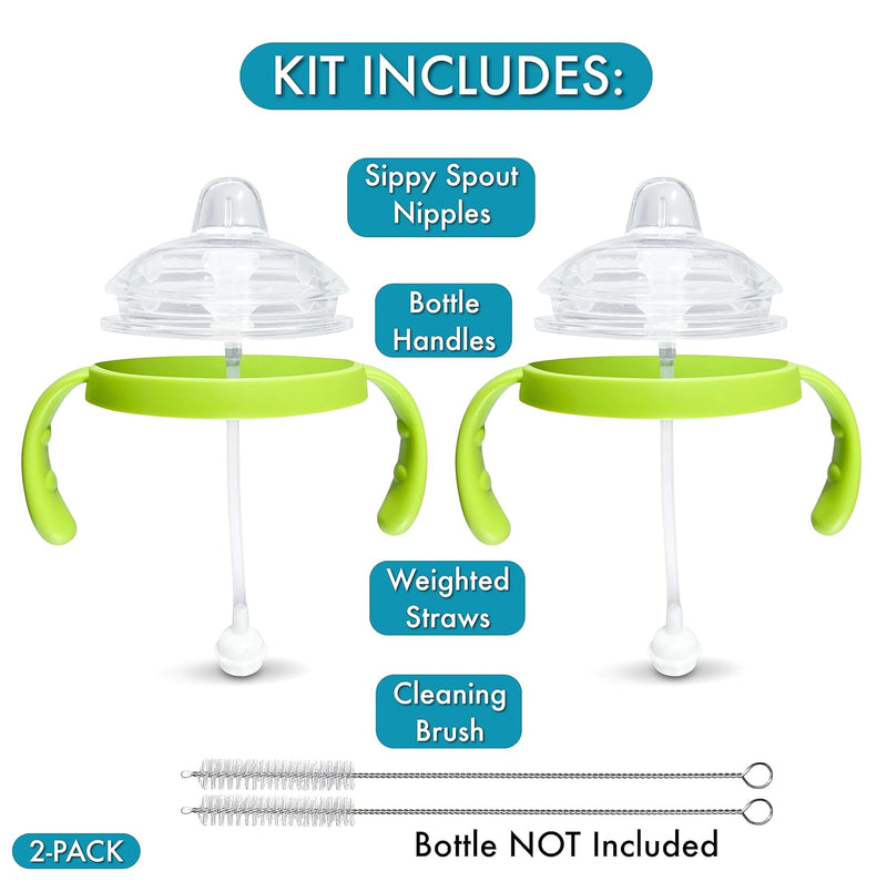 Como Tomo Sippy Cup Coversion Kit For Baby Bottle Como Tomo - Green