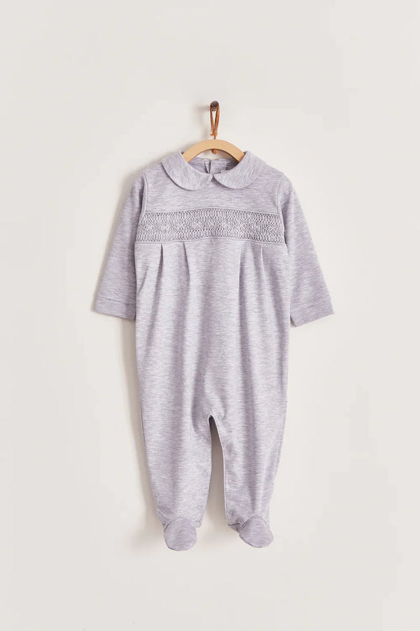 Babycottons Smock Playsuit - Grey