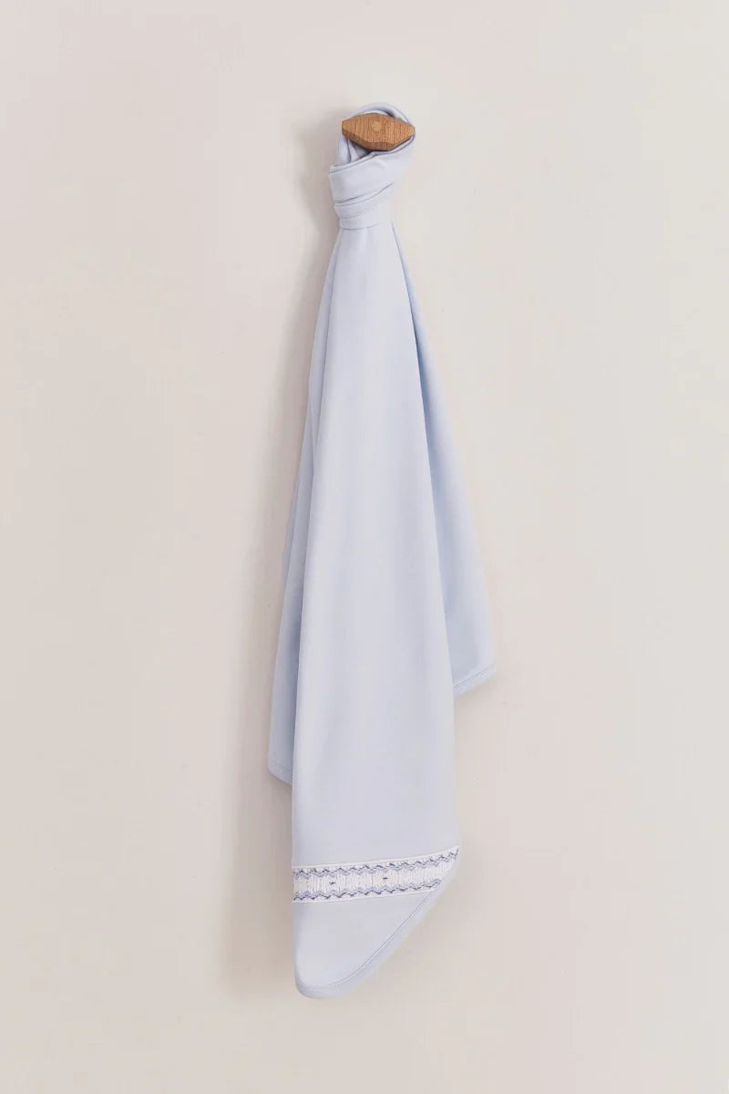 Babycottons Smock Receiving Blanket - Blue