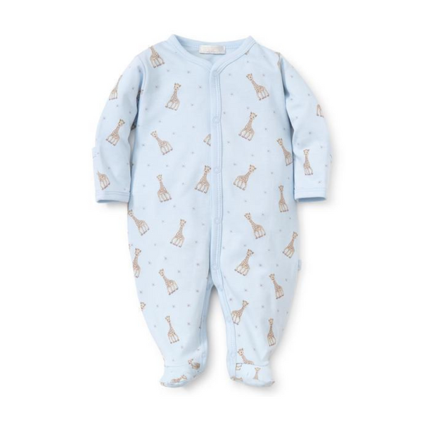 Kissy Kissy Sophie La Girafe Print Footie - Blue