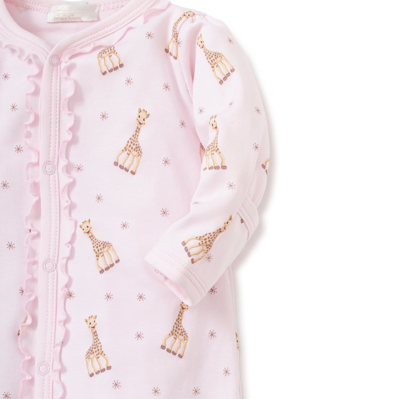 Kissy Kissy Sophie La Girafe Print Footie - Pink