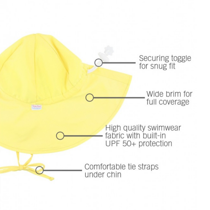 Ruffle Butts Swim Hat Lemon Not Reversible