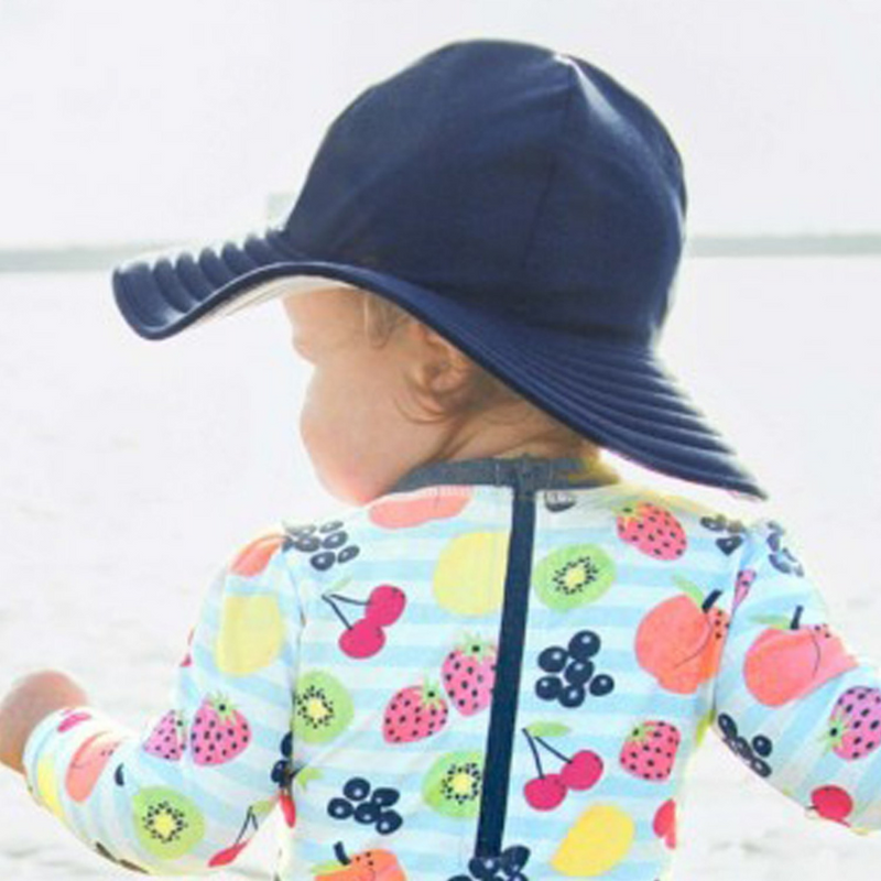 Ruffle Butts Swim Hat Navy