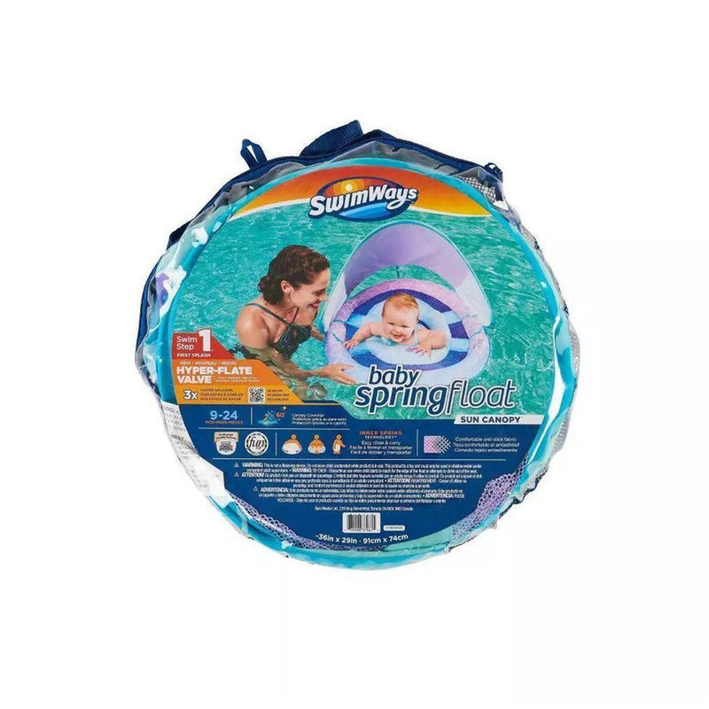 Swimways Sun Canopy Inflatable Baby Spring Float for Kids 9-24 Months