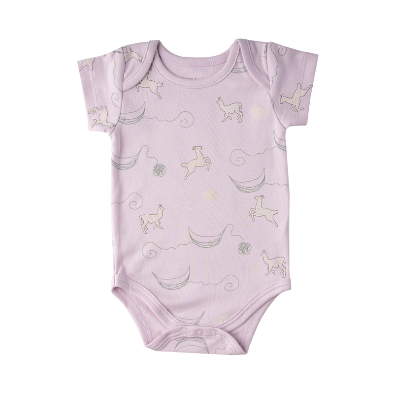 Pima Lima Totora Lavender Short Sleeve Bodysuit