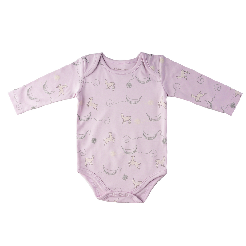 Pima Lima Totora Long Sleeve Bodysuit Lavender