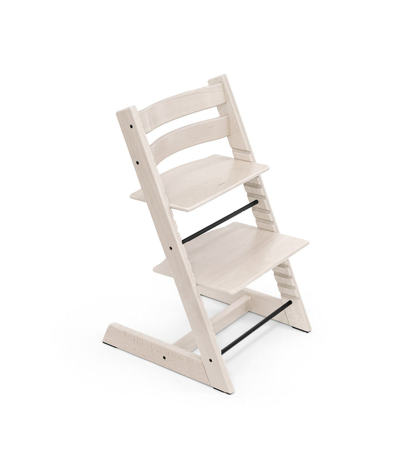 Stokke Tripp Trapp High Chair & Cushion With Tray - Whitewash Nordic Grey