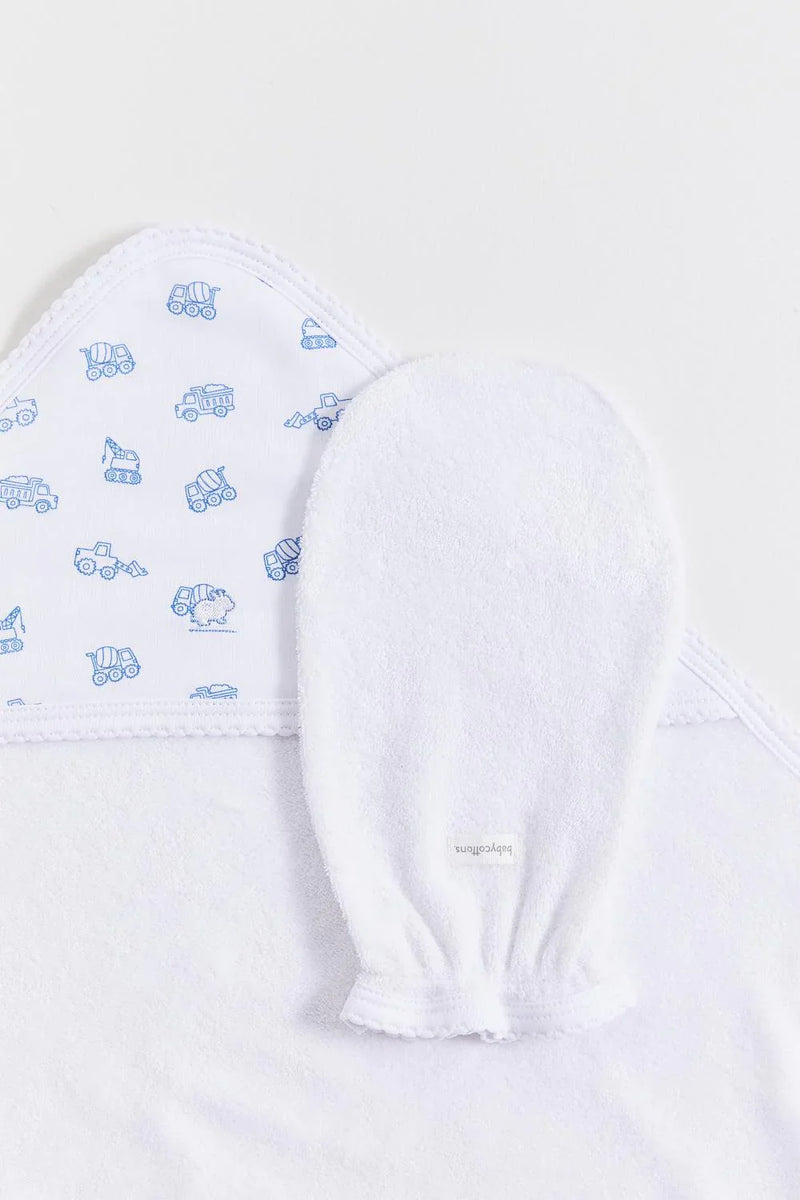 Babycottons Trucks Small Hooded Towel