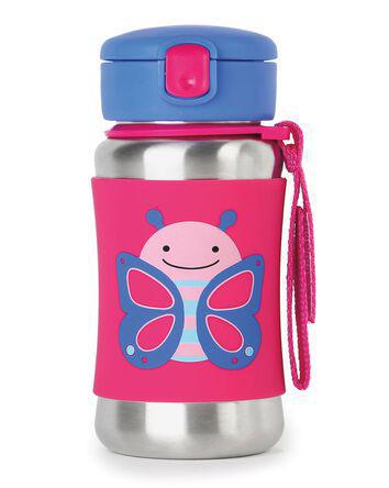 Skip Hop Zoo Stainless Steel Little Kid Straw Bottle - Luna Baby Modern Store