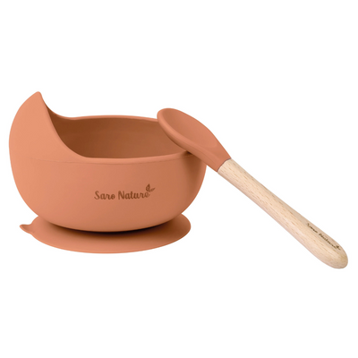 Saro Nordic Wave Bowl Feeding Set - Copper - Luna Baby Store Miami