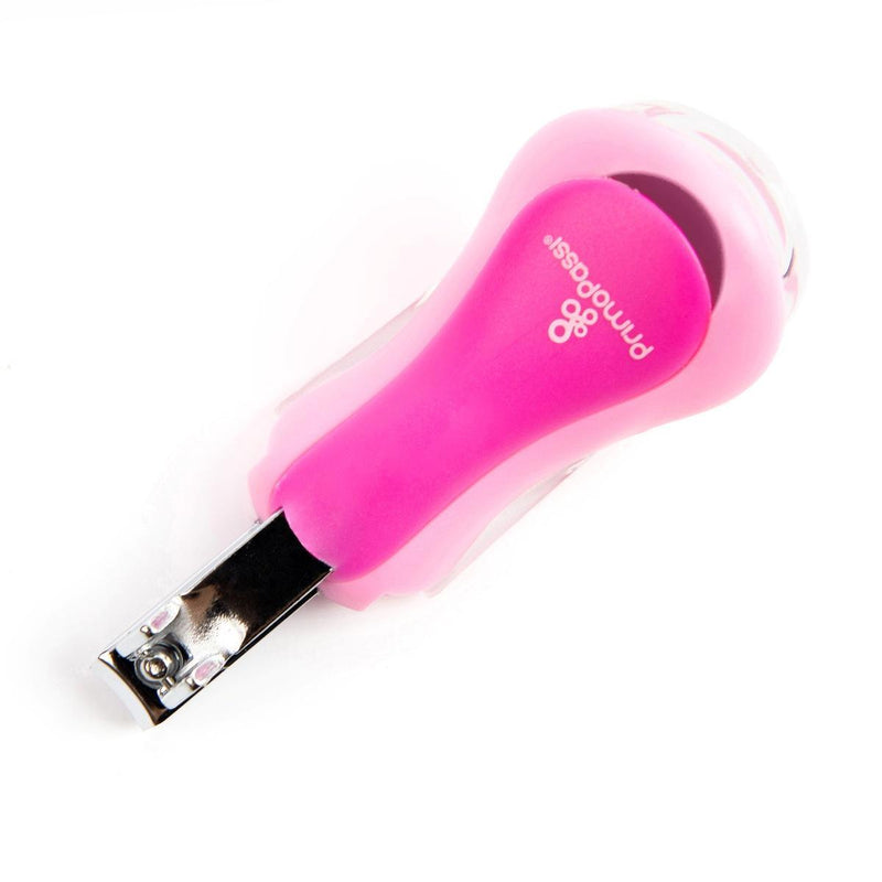 Primo Passi Nail Clipper W/ Magnifier (Pink)