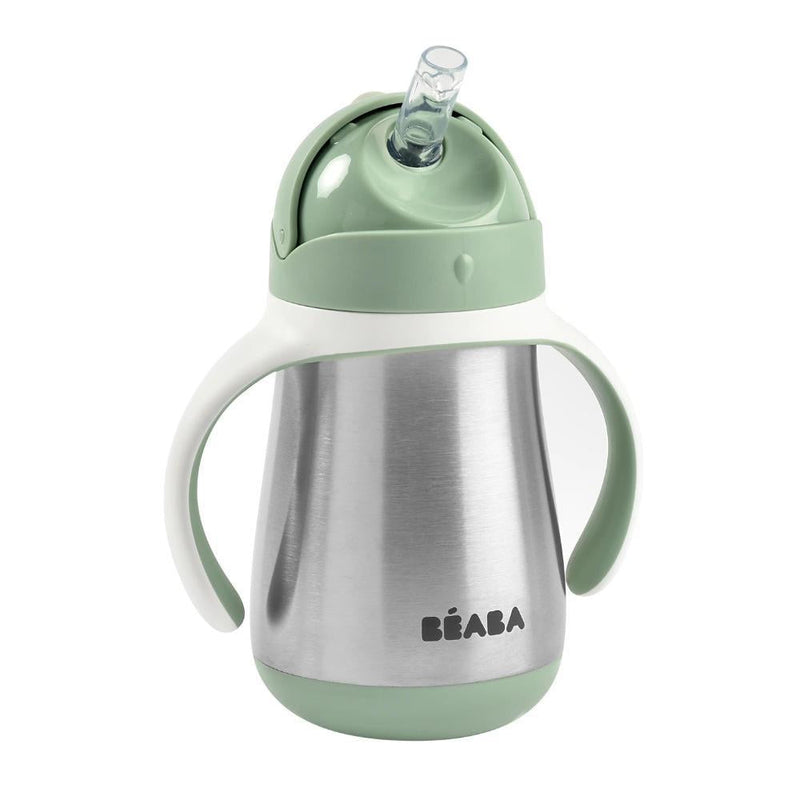 Beaba Stainless Steel Straw Sippy Cup - Sage