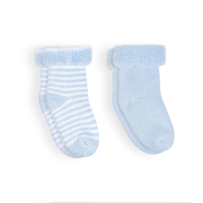 Kushies Baby Terry Socks 2 Pack - Blue