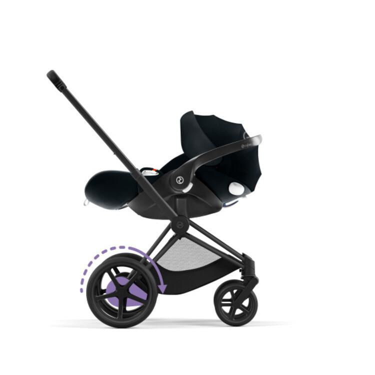 Cybex E-Priam 2 Stroller - Matte Black Frame + Deep Black Seat Pack