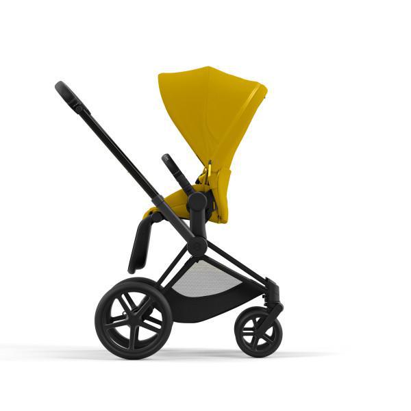 Cybex Priam 4 Stroller - Matte Black/Black Frame and Mustard Yellow Seat Pack