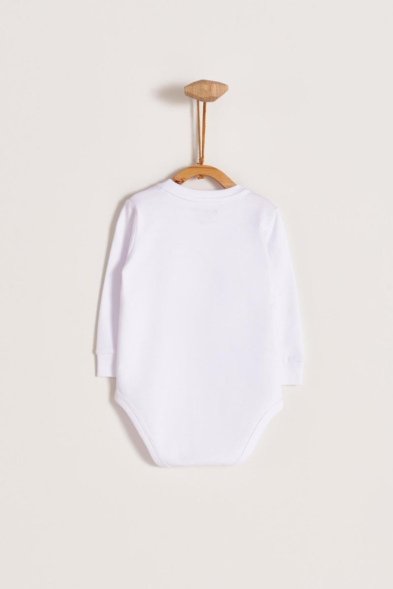 Babycottons Pima Colors Long Sleeve Bodysuit White