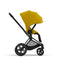 Cybex Priam 4 Stroller - Matte Black/Black Frame and Mustard Yellow Seat Pack