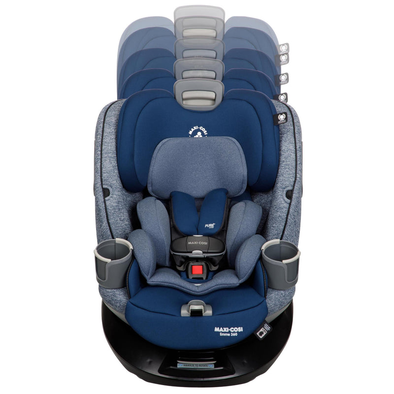 Maxi Cosi Emme 360 Rotating All-in-One Car Seat - Navy Wonder