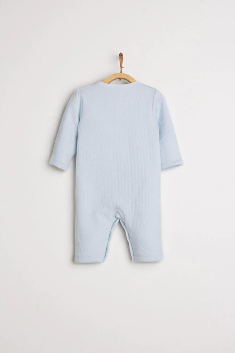 Babycottons Shine Quilted Matelasse Coverall - Blue