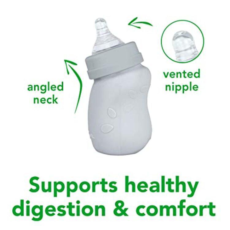 Green Sprouts Baby Bottle Made From Plants And Glass (5 oz) Navy