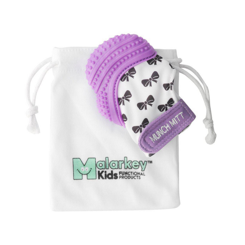 Malarkey kids Munch Mitt Purple Bows